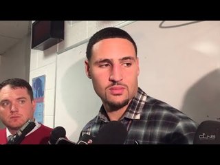 (full) KLAY THOMPSON on late foul for KYRIE IRVING