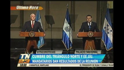 Cumbre del Triángulo Norte de Centroamérica y vicepresidente de Estados Unidos