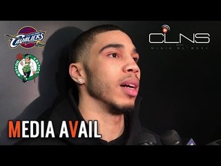 JAYSON TATUM on holding onto their momentum in CLEVELAND for Game 3