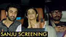 Sanju Screening : Sanjay Dutt, Ranbir Kapoor, Alia Bhatt, Kiran Rao, Arshad Warsi