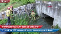 Polisten kaçan Suriyeli çocuklar dehlize saklandı