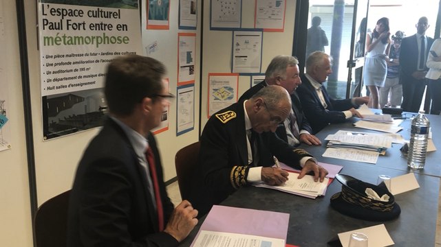 Le président Gérard Larcher à Allonnes