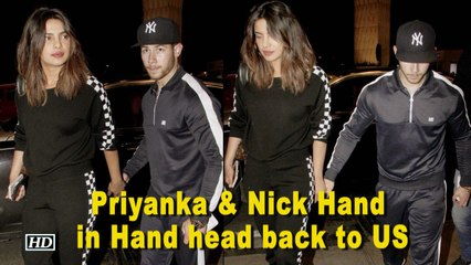 Priyanka & Nick walks Hand in Hand & head back to Unites States