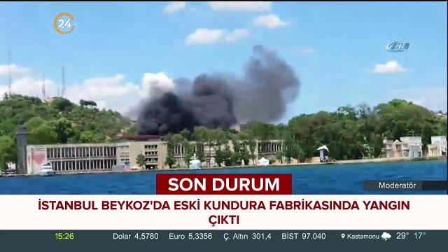 Beykoz'da eski kundura fabrikasında korkutan yangın