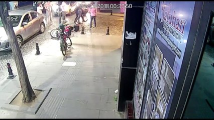 Motosiklet sürücüsünün darp edilmesi güvenlik kamerasında - KIRKLARELİ