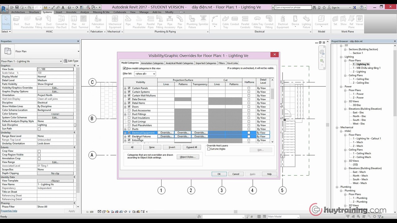 15. Hướng dẫn vẽ dây điện trong Revit MEP  mp4