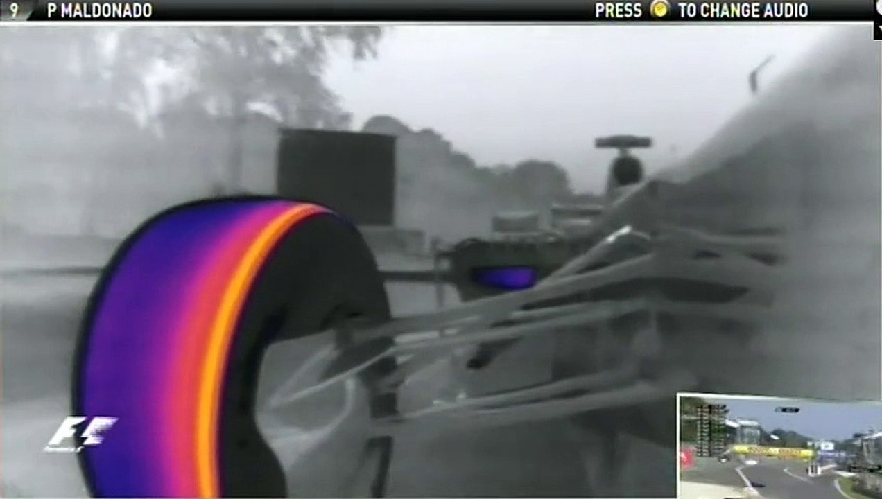 F1 Monza 2013 (FP3) Pastor Maldonado OnBoard (Thermal-Cam)