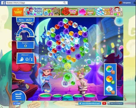 Bubble Witch Saga 2-Level 1837