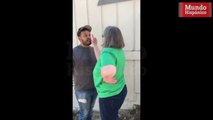 mujer americana racista insulta a latinos