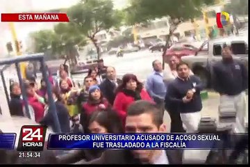Docente universitario acusado de acoso fue trasladado a sede de Fiscalía