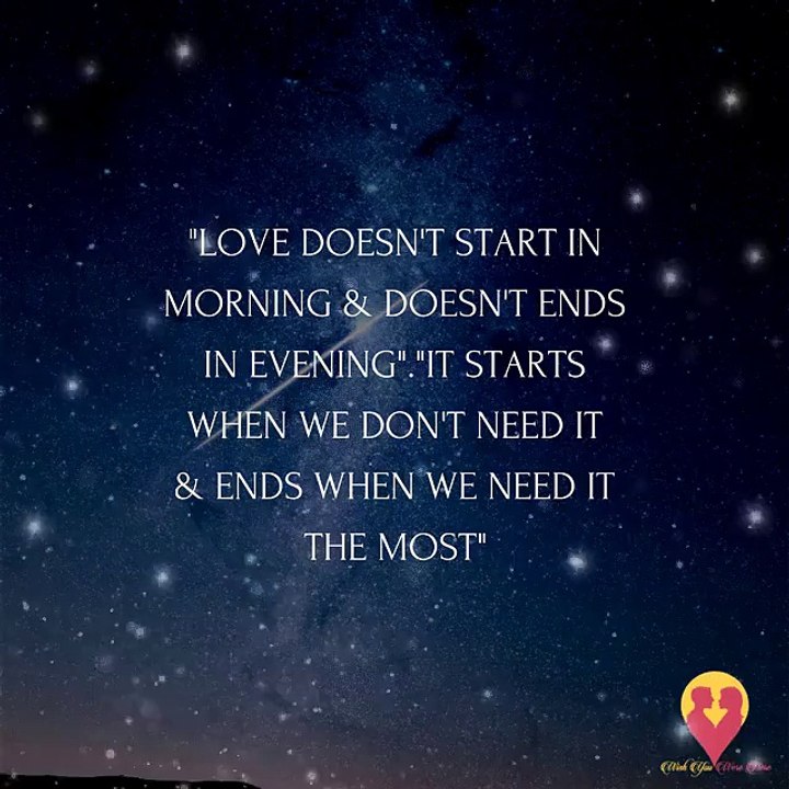 Love doesn't start