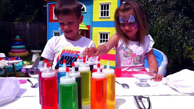 Катя и Макс мОрОЖЕНое ЧЕЛлЕНдЖ или 3 colors ice cream topping CHALLENGE