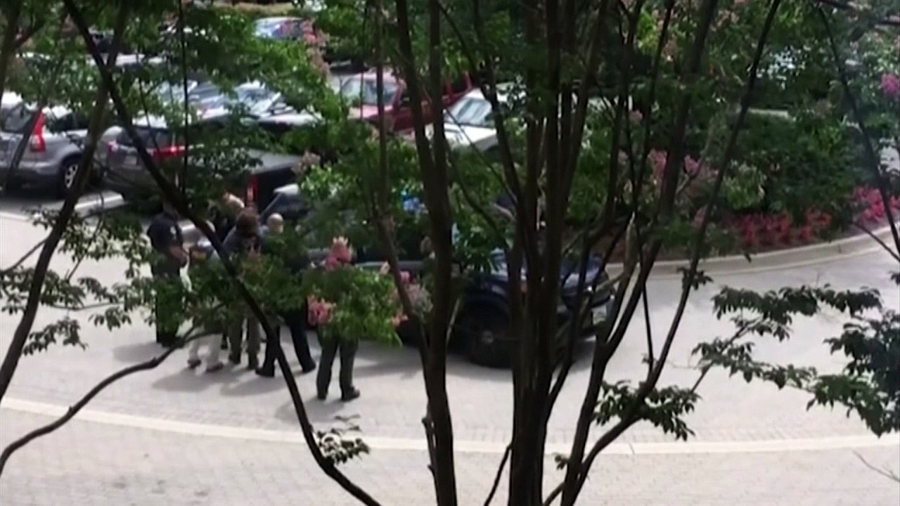 Amateur video shows man being arrested for Maryland shooting