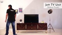 TV Units : Buy Jett TV Unit Online in Walnut Finish at Wooden Street