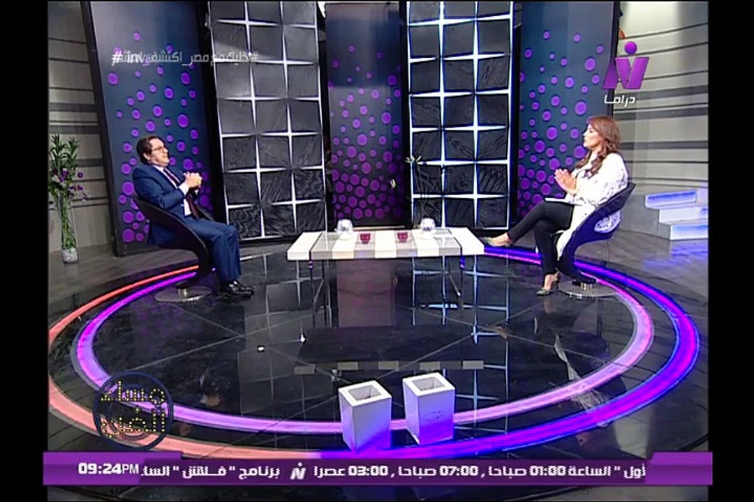 المخرج عادل عوض فى مساء الفن مع الاعلاميه منى ابو الغيط