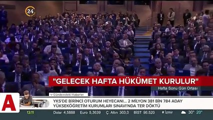 Başbakan Yıldırım 'Gelecek hafta hükümet kurulur'