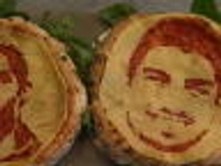 Ronaldo and Suarez's faces feature on Russian pizzas