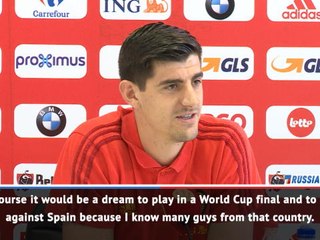 Courtois dreaming of Belgium-Spain World Cup final