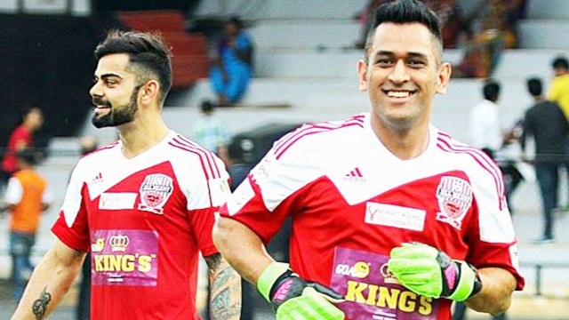India vs England: MS Dhoni and Virat Kohli faced off in a football match | वनइंडिया हिंदी