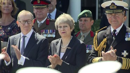 Anne, Princess Royal and Theresa May attend Armed Forces Day in Llandudno