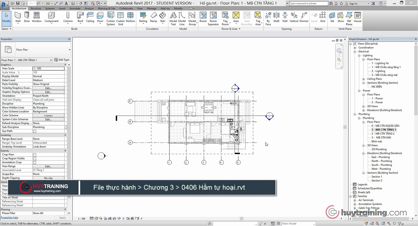 25. Tạo family hầm tự hoại trong Revit MEP  mp4