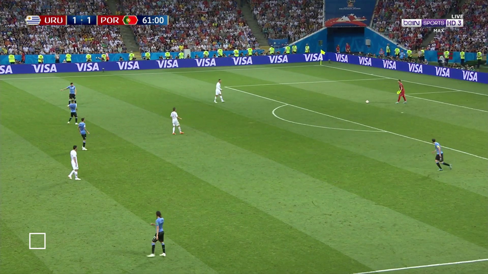 61' Goal Edinson Cavani