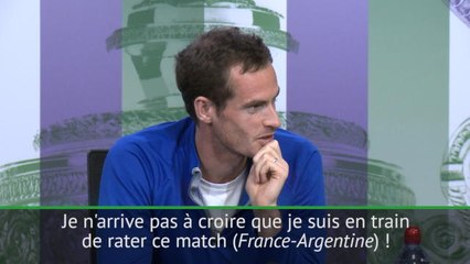 Wimbledon - Murray : "Je n'arrive pas à croire que je rate France-Argentine !"