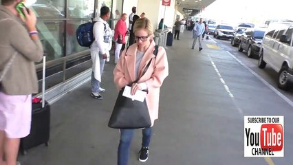 Brittany Snow departing at LAX Airport in Los Angeles