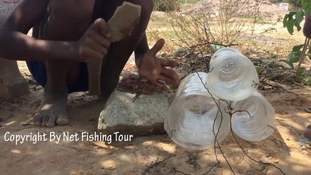 Amazing Bottle Plastic Trap Fish - 3 Children Catch Fish Using Plastic Bottle Trap