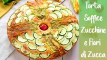 TORTA SALATA SOFFICE ZUCCHINE E FIORI DI ZUCCA Una torta rustica semplice e gustosissima SCOPRI DI PIÙ▶︎