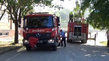 Karaman’da kullanılmayan eski hastane ek binasında yangın çıktı