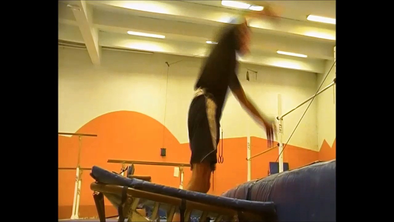 Liza Bryksina with Henri Mauriès  Henri Mauriès Rondade Salto Arrière (28) Rank:1 result : 15.55 Ukrainian Open Championship 2012