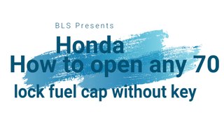 Honda -How to open any 70, honda motorcycle lock fuel cap without key