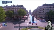 Les cercueils de Simone et Antoine Veil remontent la rue Soufflot sous les applaudissements de la foule