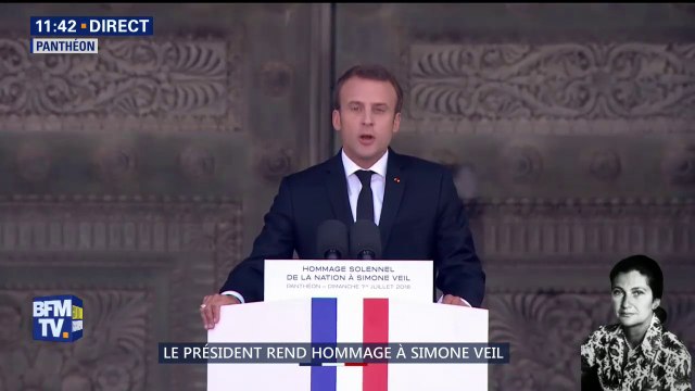 Panthéon: Avec Simone Veil rentrent ces générations de femmes qui ont fait la France , déclare Emmanuel Macron