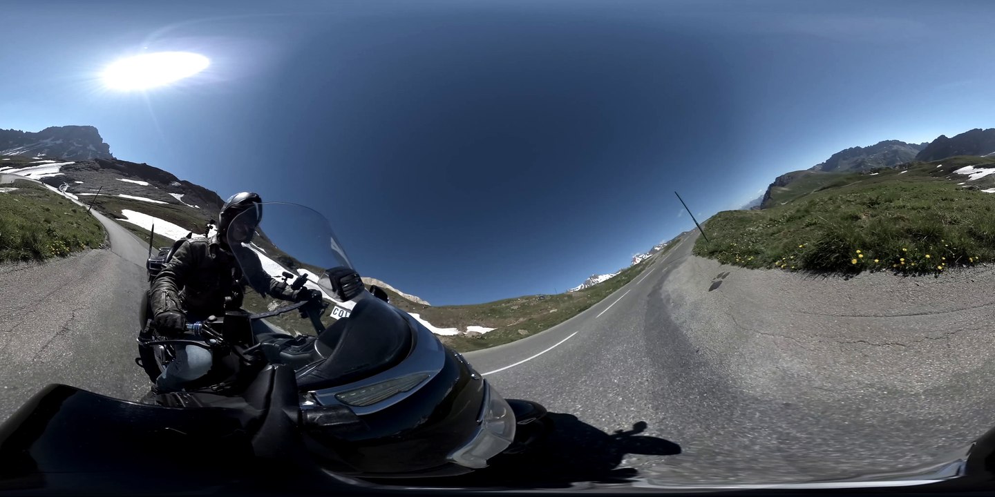 Le col du Galibier en virtuel au guidon d'une Goldwing