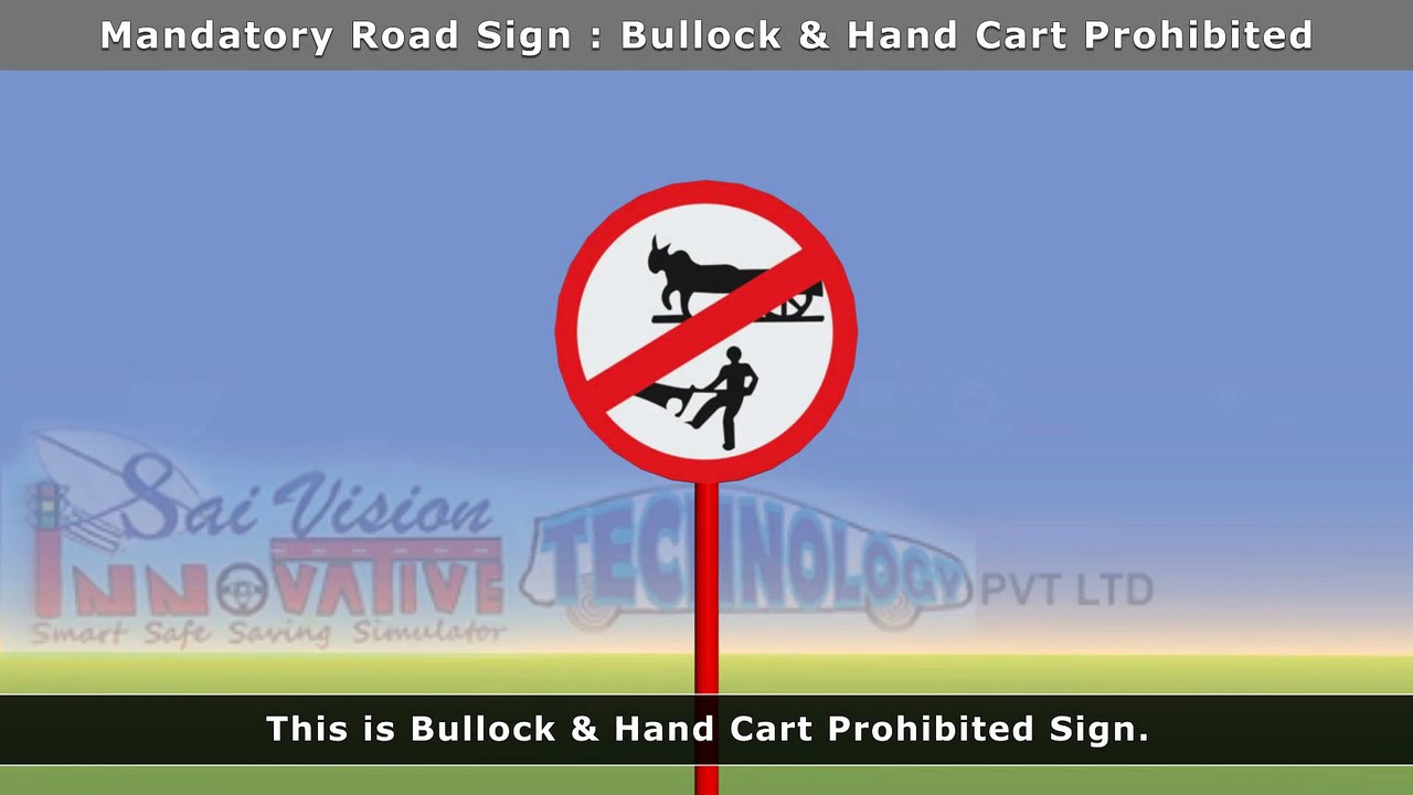 Signboard - Bullock Cart & Hand Cart Prohibited