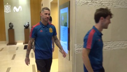 Charla táctica de España antes del partido ante Rusia