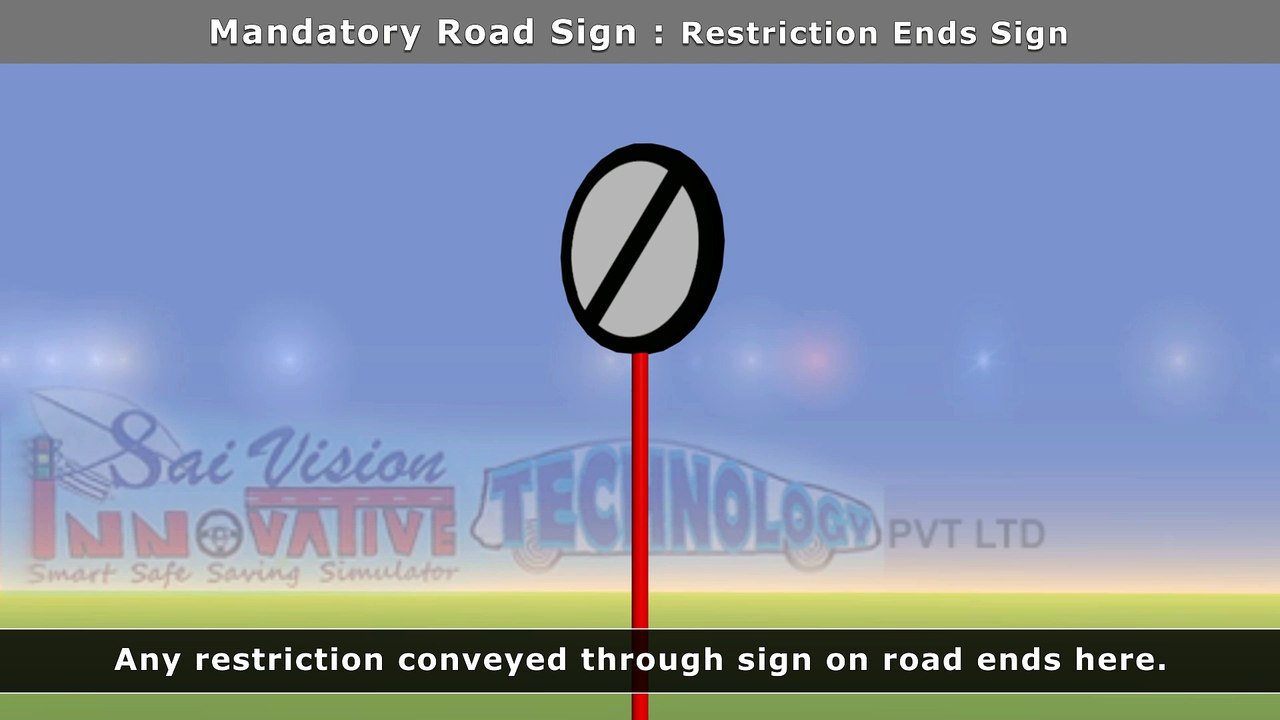 Signboard - Restriction Ends Sign