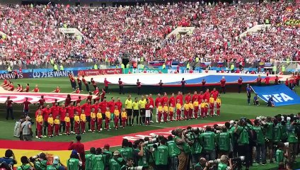 Himno de España en el partido ante Rusia del mundial 2018