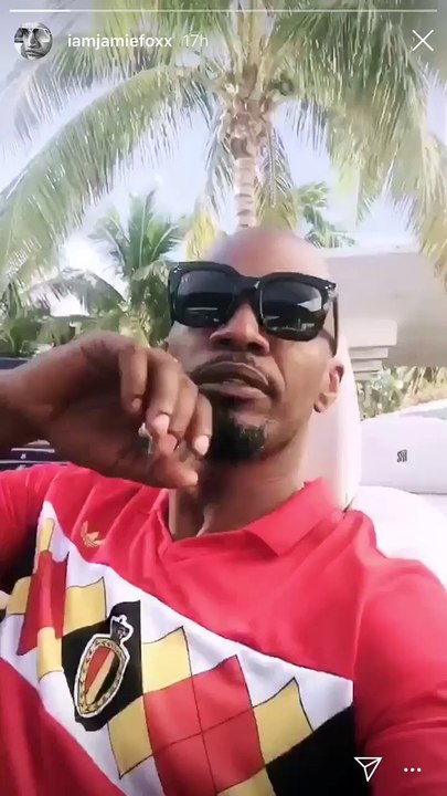 Jamie Foxx s'affiche avec le maillot des Diables rouges