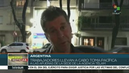 Argentina: protestan pacíficamente contra los despidos en Télam
