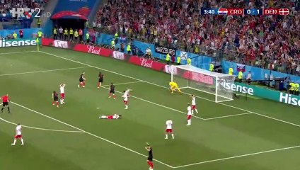 Mario Mandzukic Goal - Croatia vs  Denmark 1-1 01/07/2018
