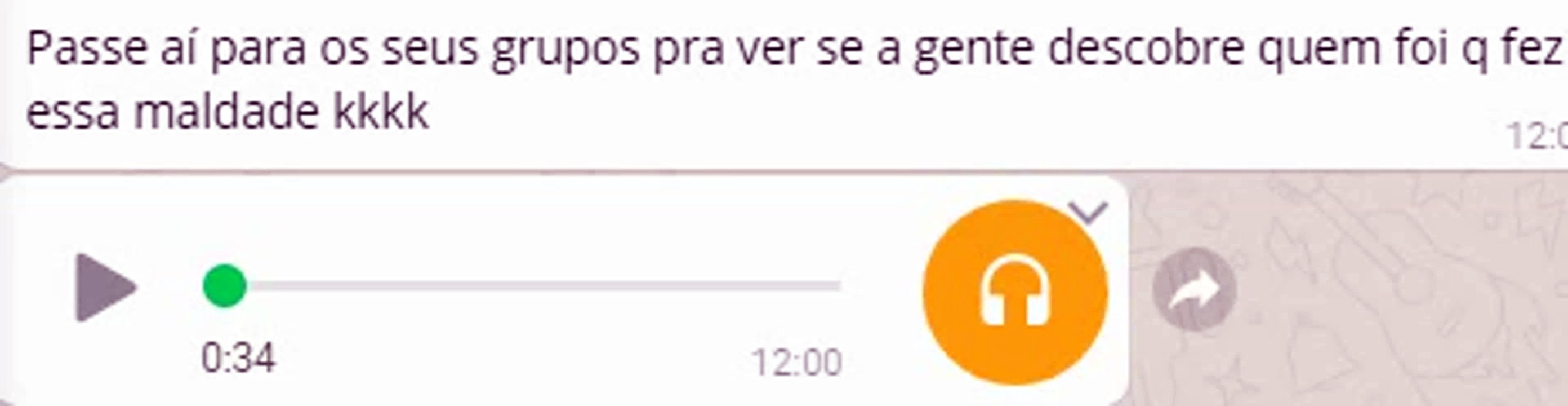 Áudio WhatsApp Risos - QUEM FEZ UMA MALDADE DESSAS