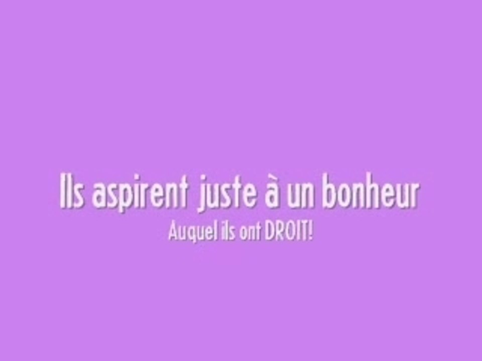 Homophilie - Lutte contre les prejuges sur l'homosexualite
