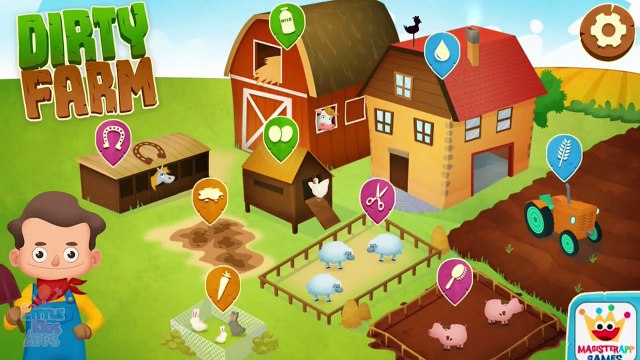 Dirty Farm Animals Care - Kids Learn how to Clean and Take Care of Farm Pets