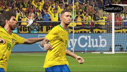 BRAZIL vs MEXICO  FIFA World Cup 2018  Full Match & Amazing Goals  PES 2018 Gameplay PC
