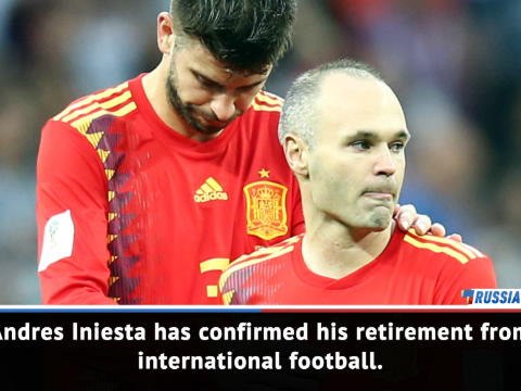 Iniesta retires from Spain duty after World Cup exit