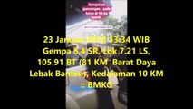 Gempa jakarta 23 januari 2018 6,4 SR (Earthquake 6,4 SR Shake Banten)