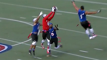 Code Red's Shaun Rogers makes leaping catch in traffic